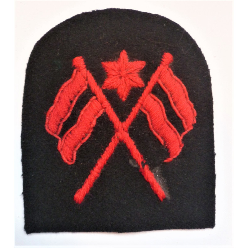 WW2 Royal Navy Signalman 1st Class Cloth Trade Badge British RN