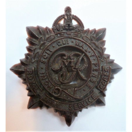 WW2 Royal Army Service Corps Plastic Economy Cap Badge