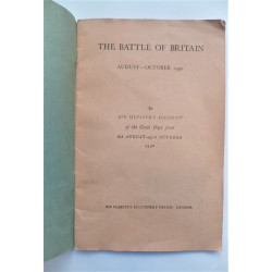 WW2 The Battle of Britain Air Ministry Account 1940